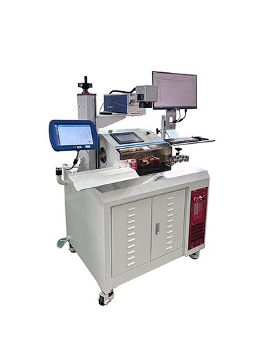 Automatic wire stripping cutting and UV laser marking machine